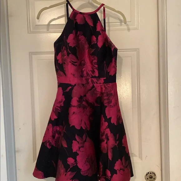 xscape fit and flare floral dress Xscape Evenings Floral Gown 6372X main image 0